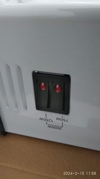 Grzejnik elektryczny konwektor 230v 750W 1250W 2000W