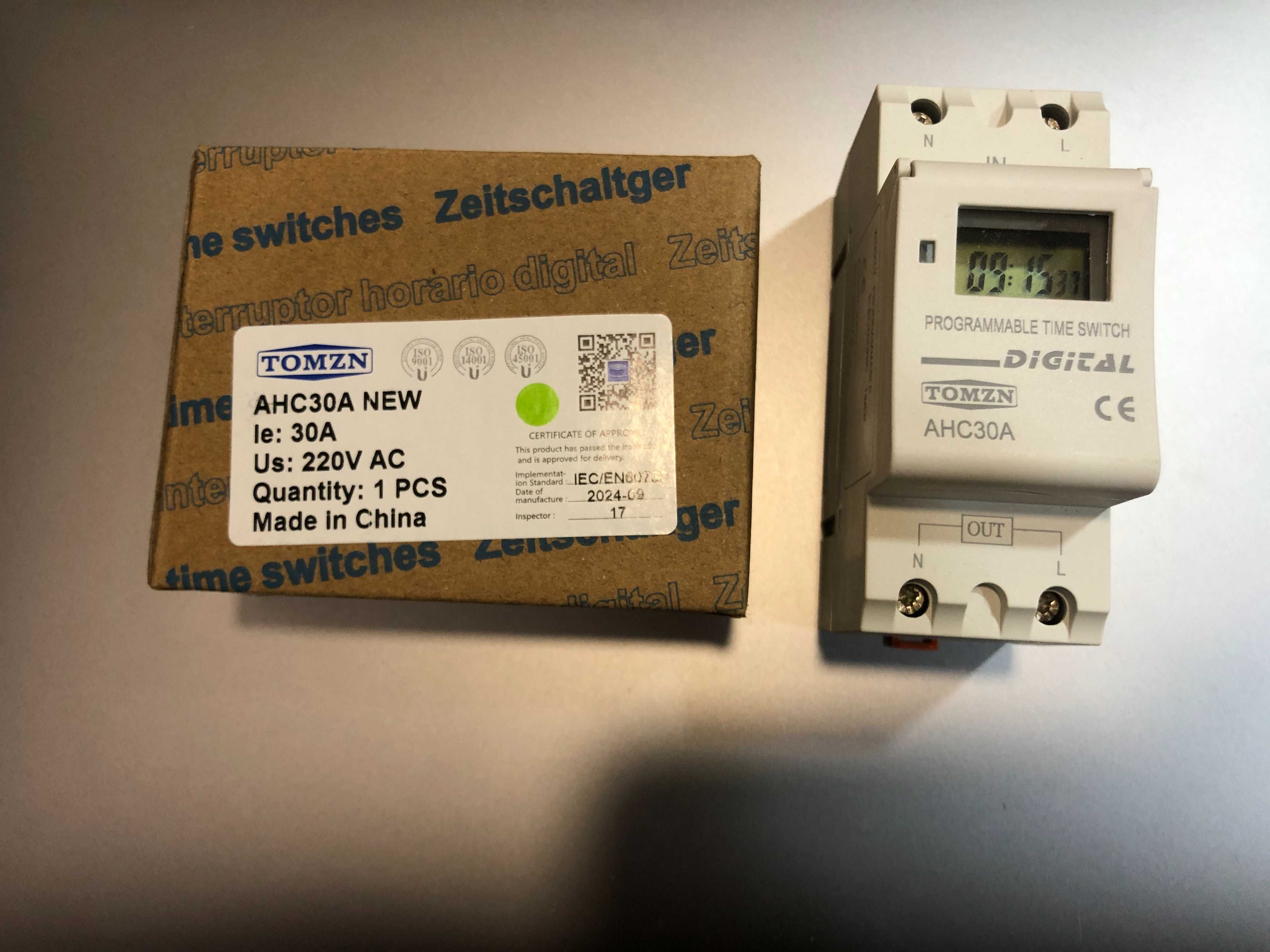 Таймер времени, реле времени TOMZN AHC30A NEW 220V 30A,  280 грн/шт