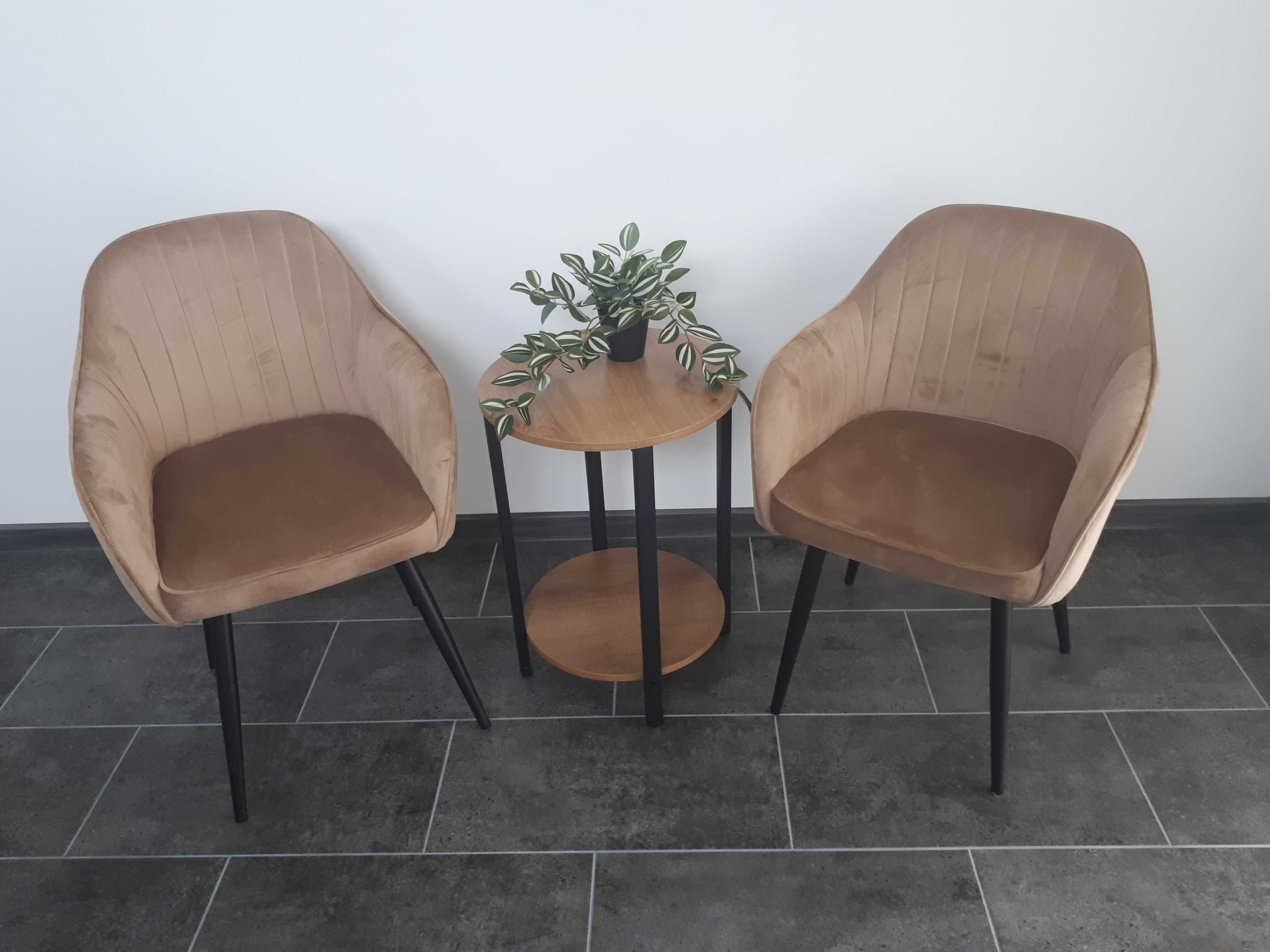 Zestaw, komplet wypoczynkowy 2 krzesła +stolik kawowy