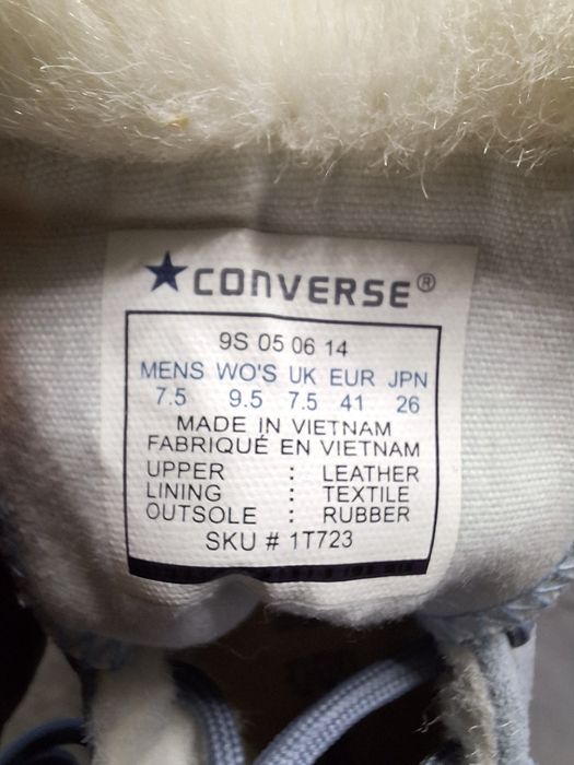 Кеди Converse утеплені 41 р., 26 см