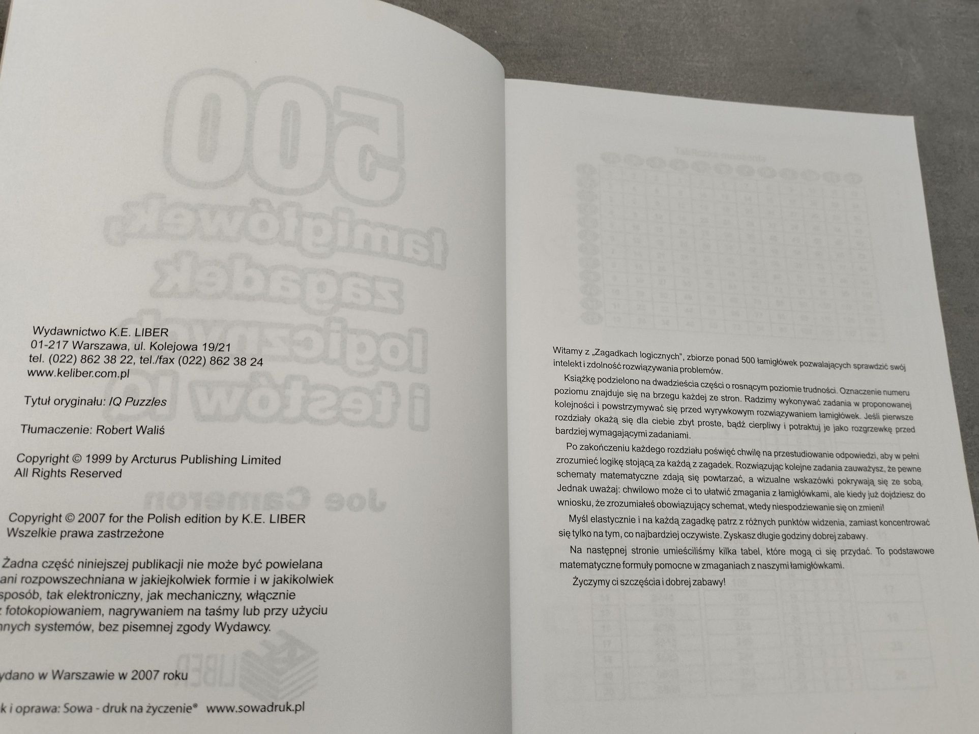 500 łamigłówek, zagadek logicznych i testów IQ