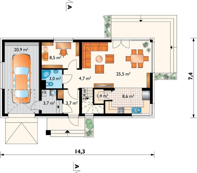 BEZPOŚREDNIO Nowoczesny dom z pompą ciepła i dużym garażem
