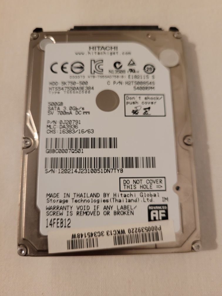 Disco rígido HDD 500G Hitachi