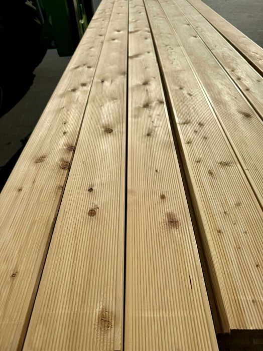 PROMOCJA Deska tarasowa modrzew syberyjski 28x146 Gładka/Ryflowana