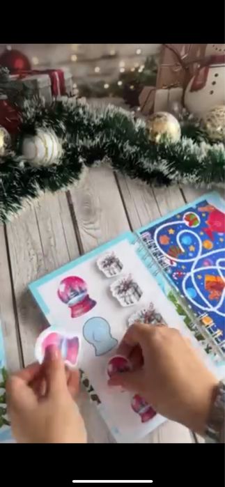 Ігри на липучках, зошит пиши стирай Миколай новий рік