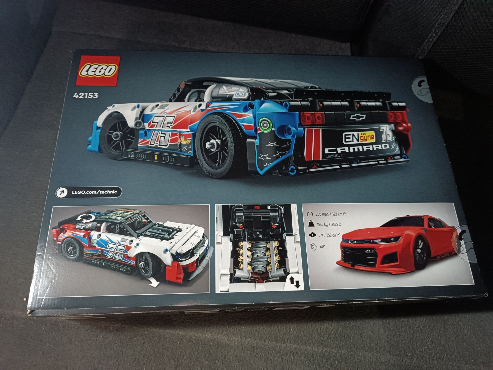 LEGO 42153 Technic Nowy Chevrolet Camaro ZL1 z serii NASCAR