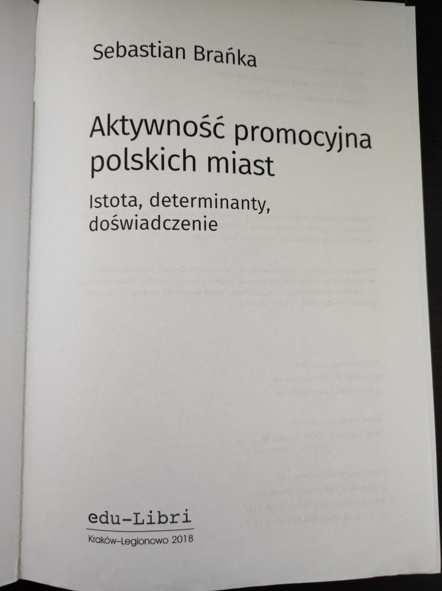 Aktywność promocyjna polskich miast. S. Brańka 2018