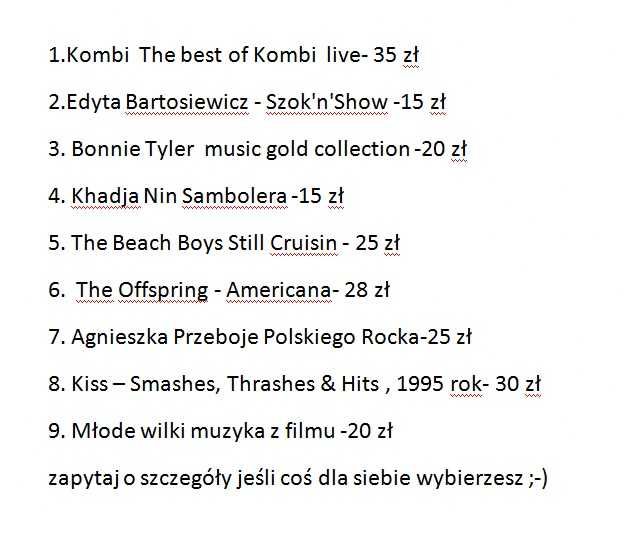 Bartosiewicz Kiss The Beach Boys Kombi Bonnie Tyler The Offspring