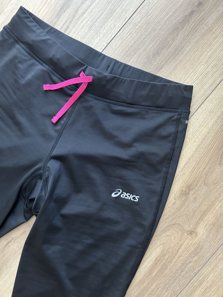 Legginsy sportowe Asics czarno różowe JAK NOWE!