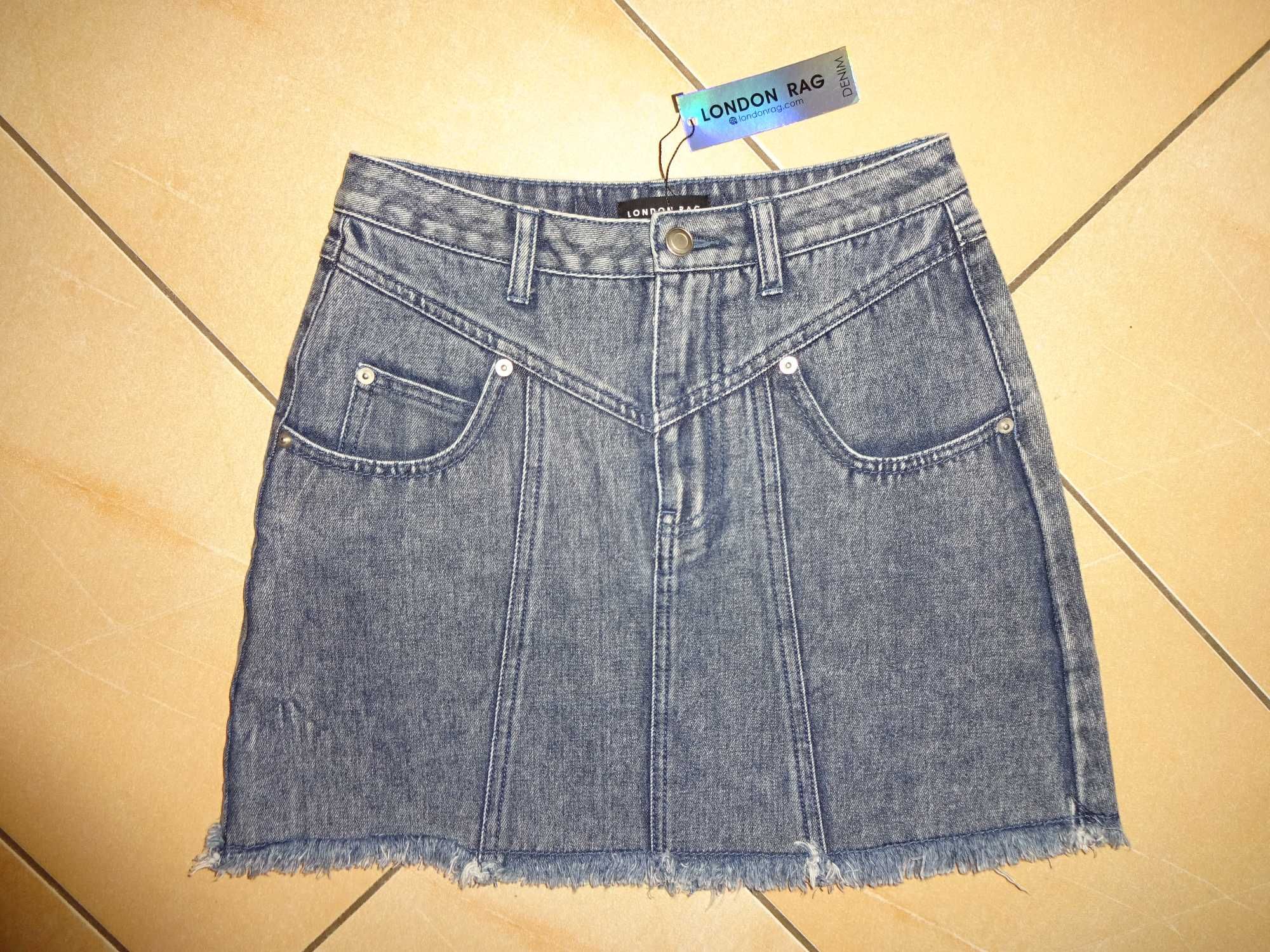 LONDON RAG Denim oryginalna jeansowa spódnica NOWA