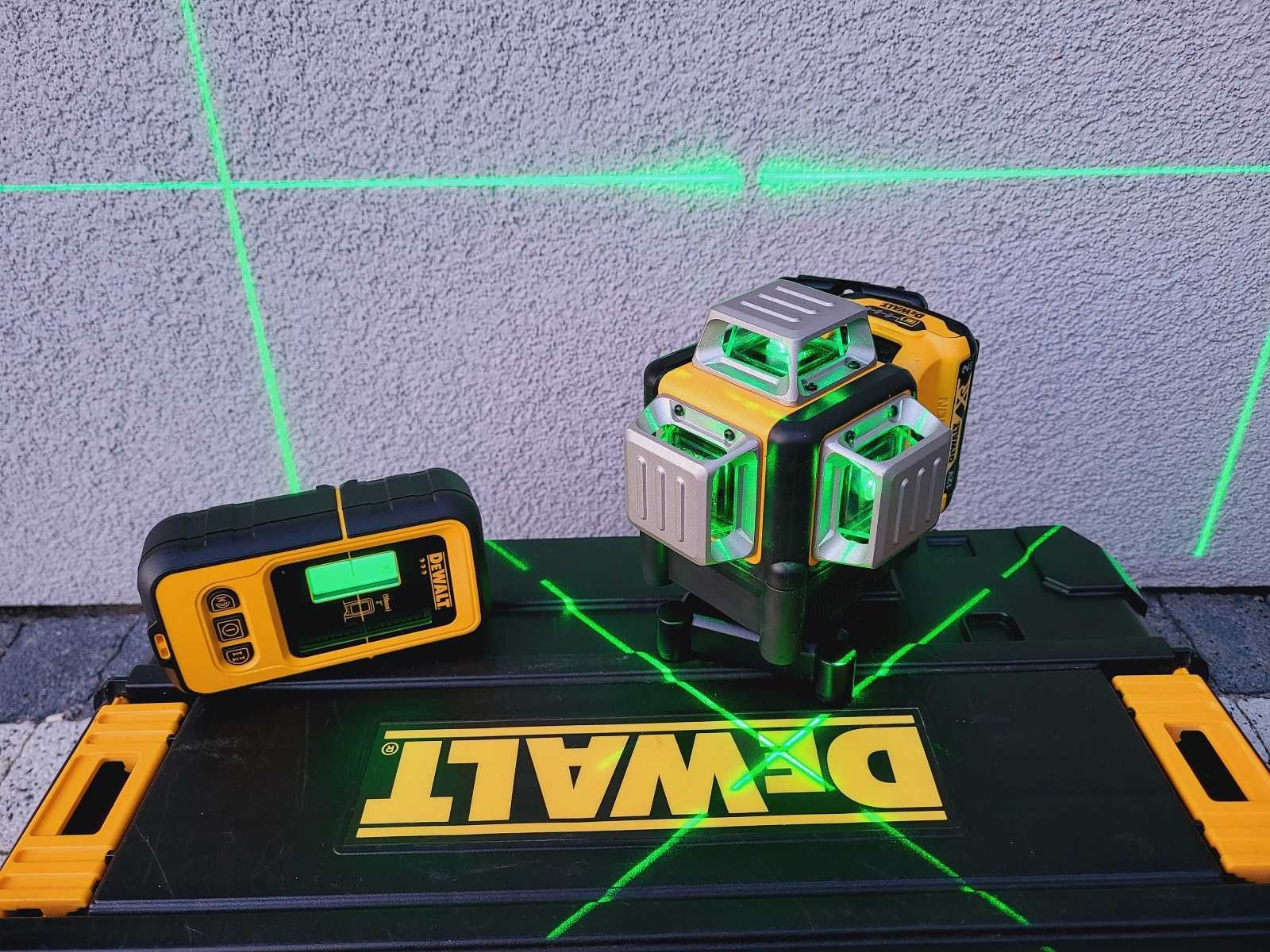 Laser krzyżowy DeWalt DCE089G + Detektor do lasera zielony DE0892G