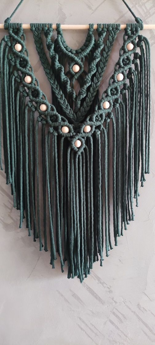 Makrama handmade w stylu Boho Emerald