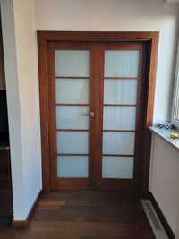 Drzwi drewniane dwuskrzydłowe TYLKO DO 18.04!