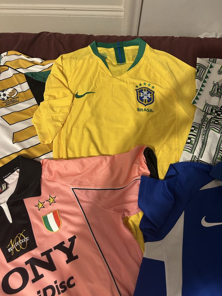 5 camisolas futebol retro