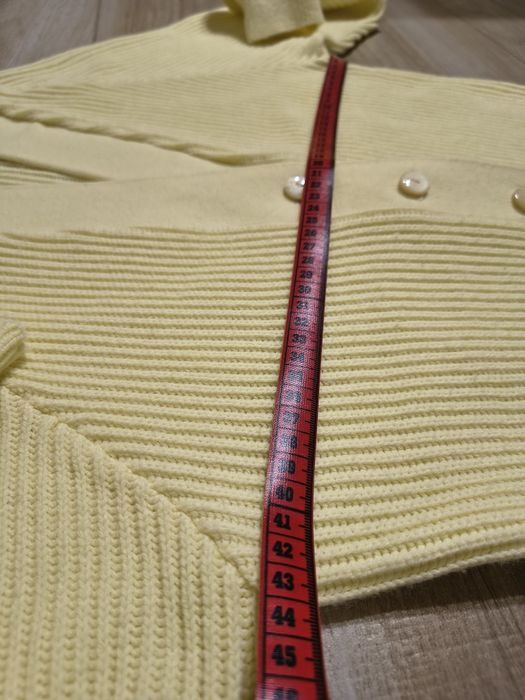 Kardigan żółty sweter rozpinany