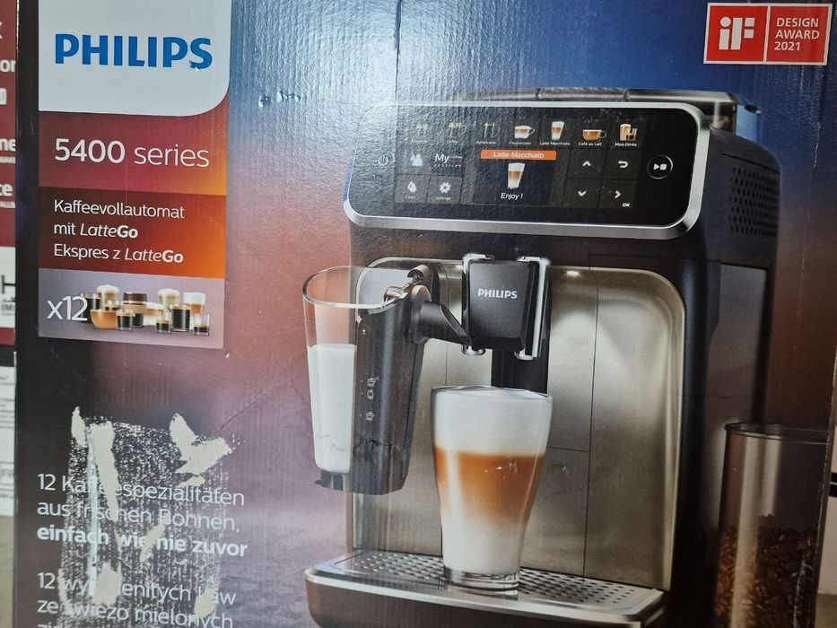 Кавомашина автоматична Philips LatteGo 5400 Series EP5447/90