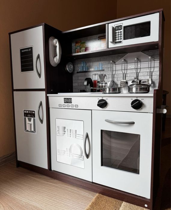 Детская деревянная кухня +световыми и звуковыми эффектами Дитяча кухня