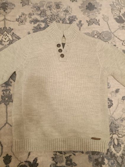 Sweter biały męski