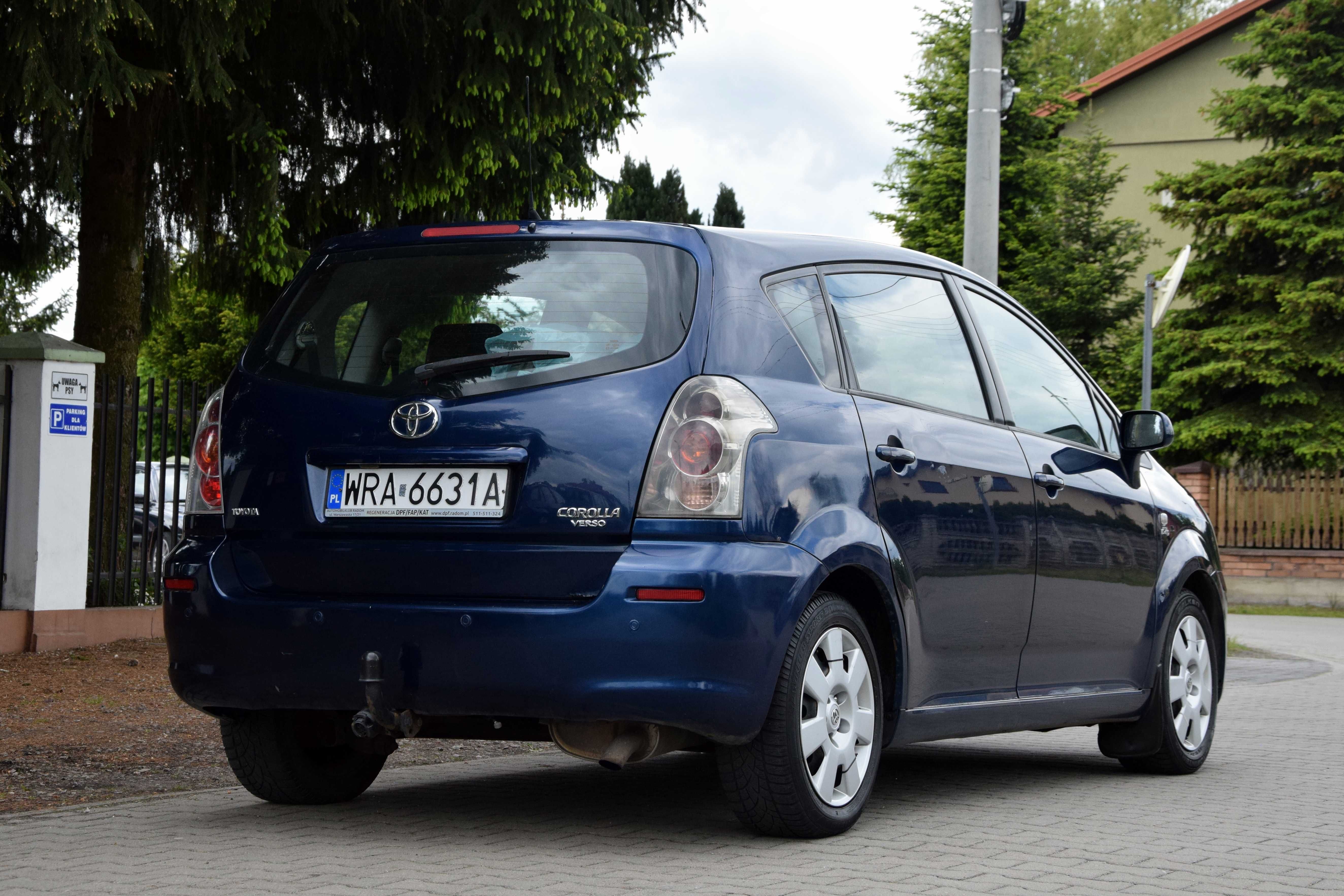 TOYOTA COROLLA VERSO 2.0 D4D 136KM Klimatyzacja 7-osób Hak 2005 ROK!