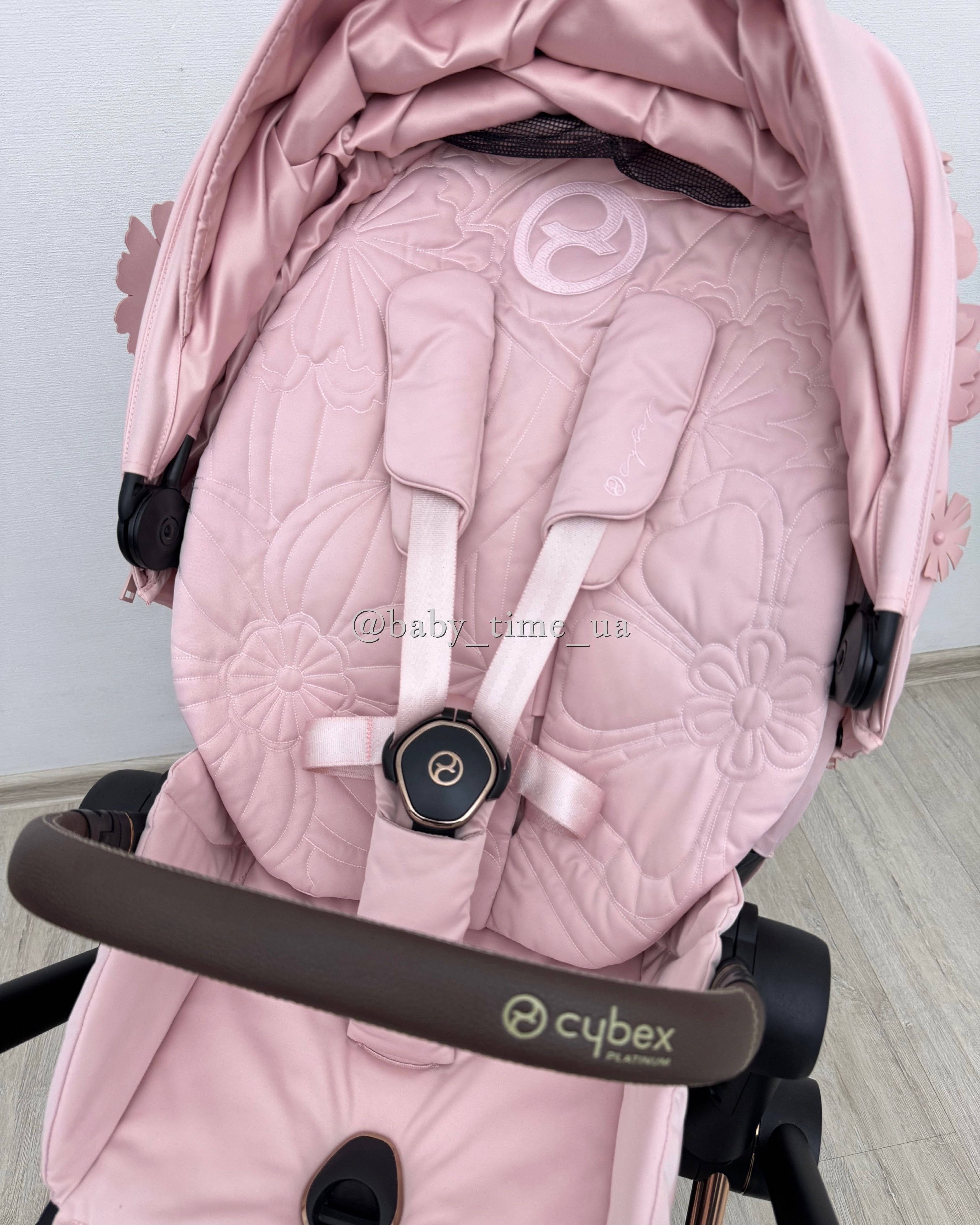 Cybex Priam 4.0 Rose Gold/Simply Flowers коляска Сайбекс Пріам 2024