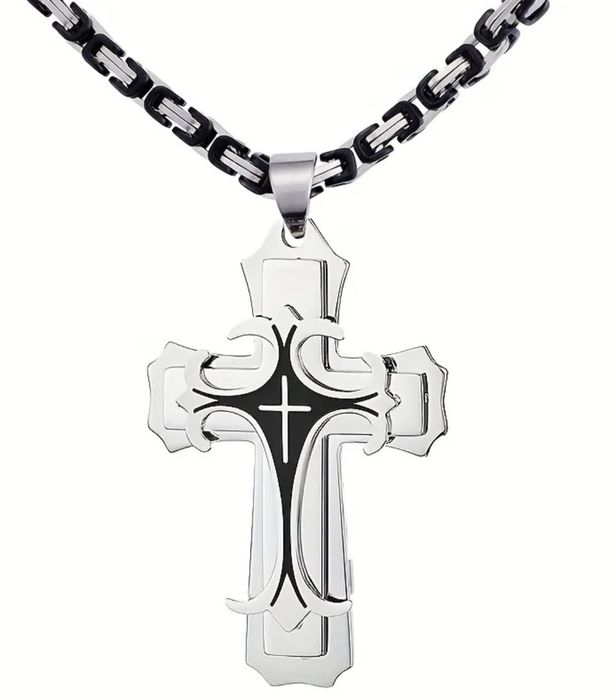 Стильний чоловічий багатошаровий кулон на шию