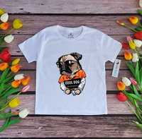 COOL DOG koszulka t-shirt bluzka pies rozmiar 104-170cm biała czarna