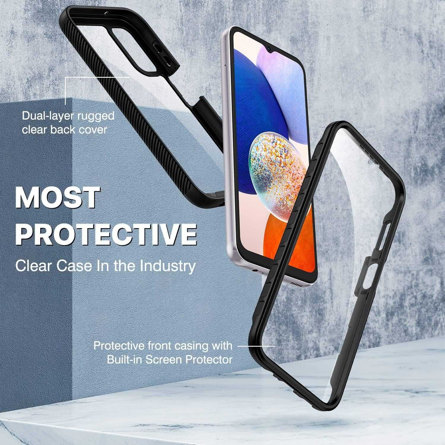 CENHUFO etui do Samsung Galaxy A14 4G/ 5G etui pancerne 360 mocne
