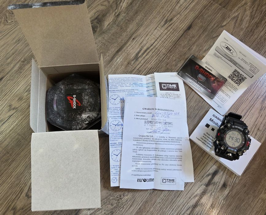 Zegarek Casio G-Shock GW-9500 z Time Trend, gwarancja 3+3, komplet!