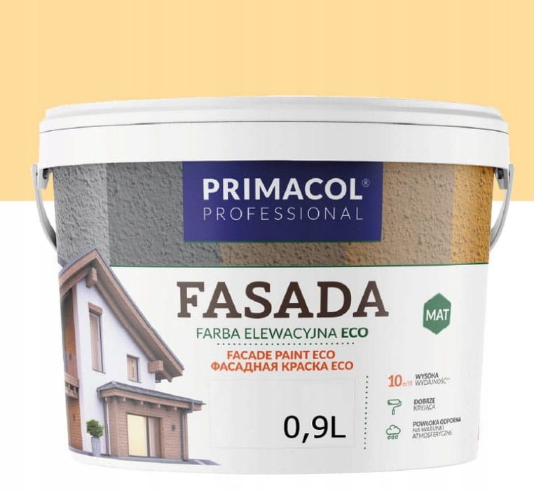 PRIMACOL Fasada Eco Farba Elewacyjna Miodowy Matowa 9L