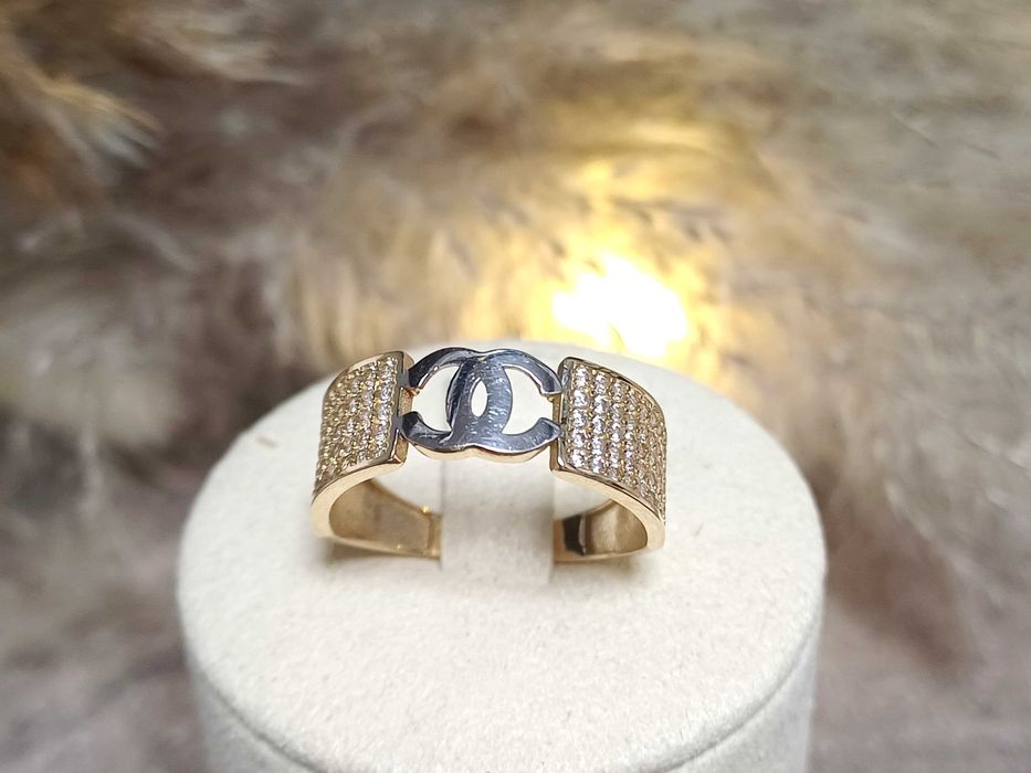 Piękny złoty pierścionek P585 rozmiar 16"