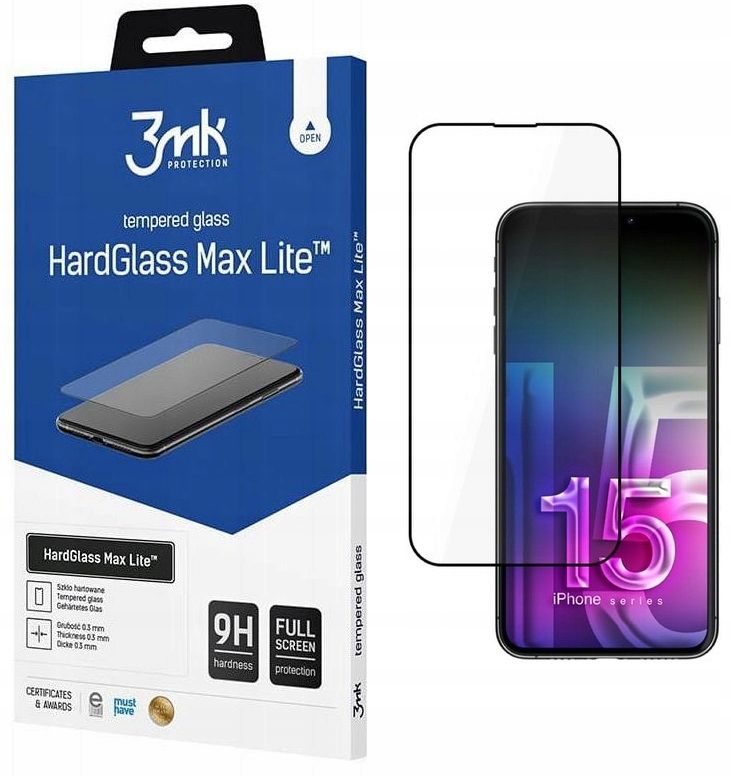 3Mk Szkło Hartowane Pełne Do Iphone 15 Pro