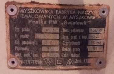 Pralka wirnikowa Światowid Myszków