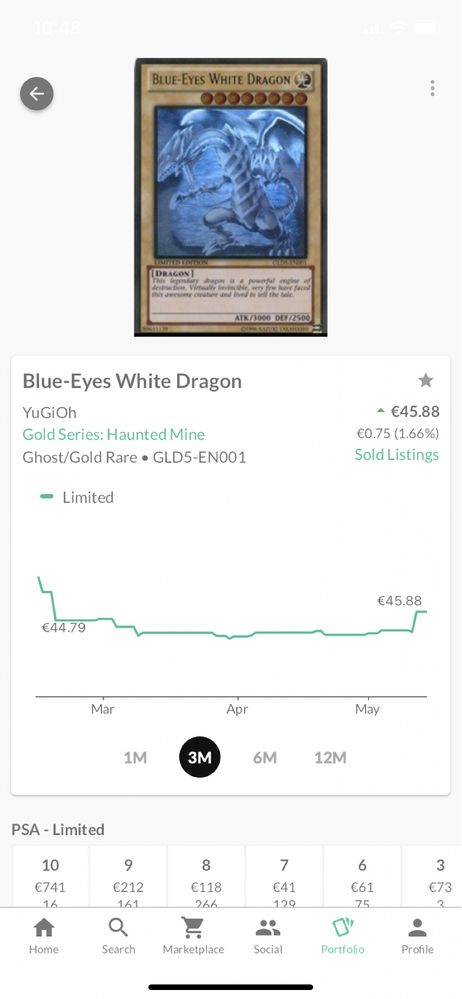 Yu-gi-oh Blue eyes white dragon gld5-en001