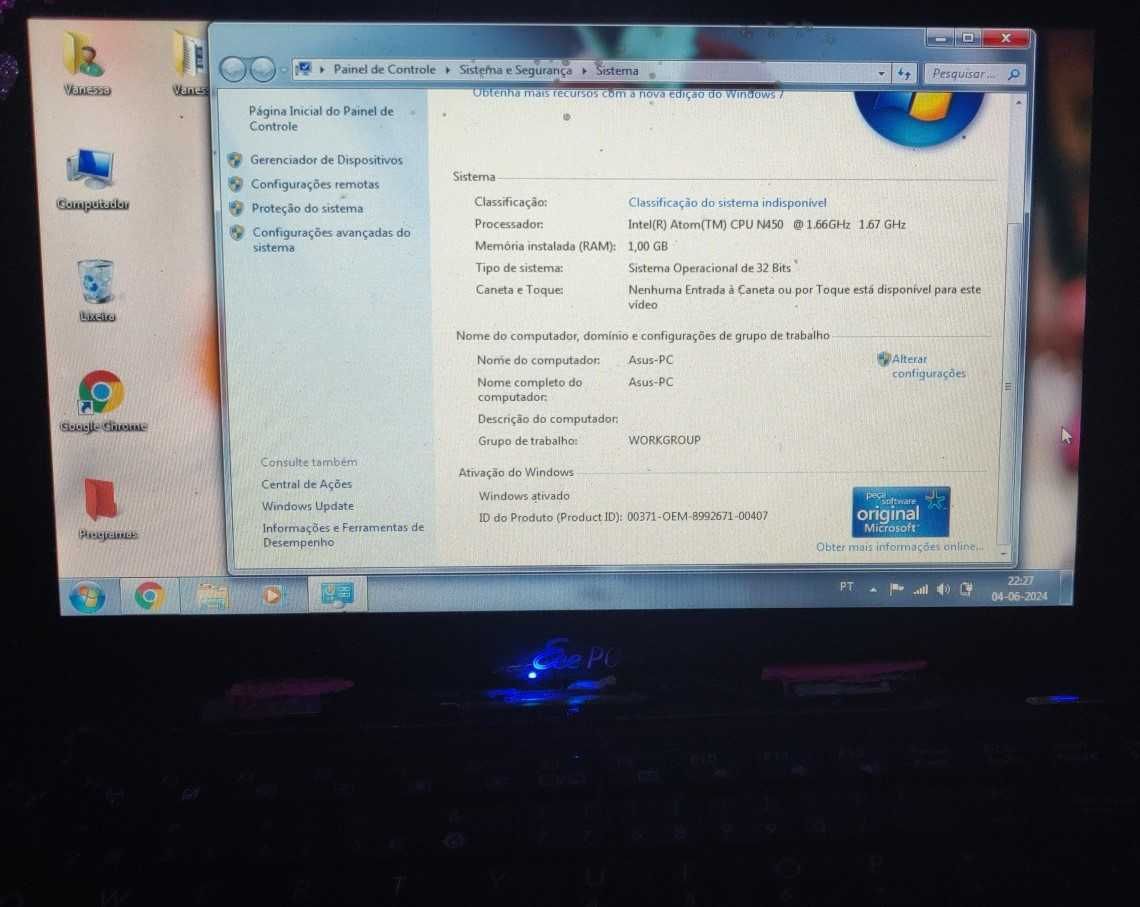 Portáteis Asus Eee 12" ; 10" ; 9" (conjunto)