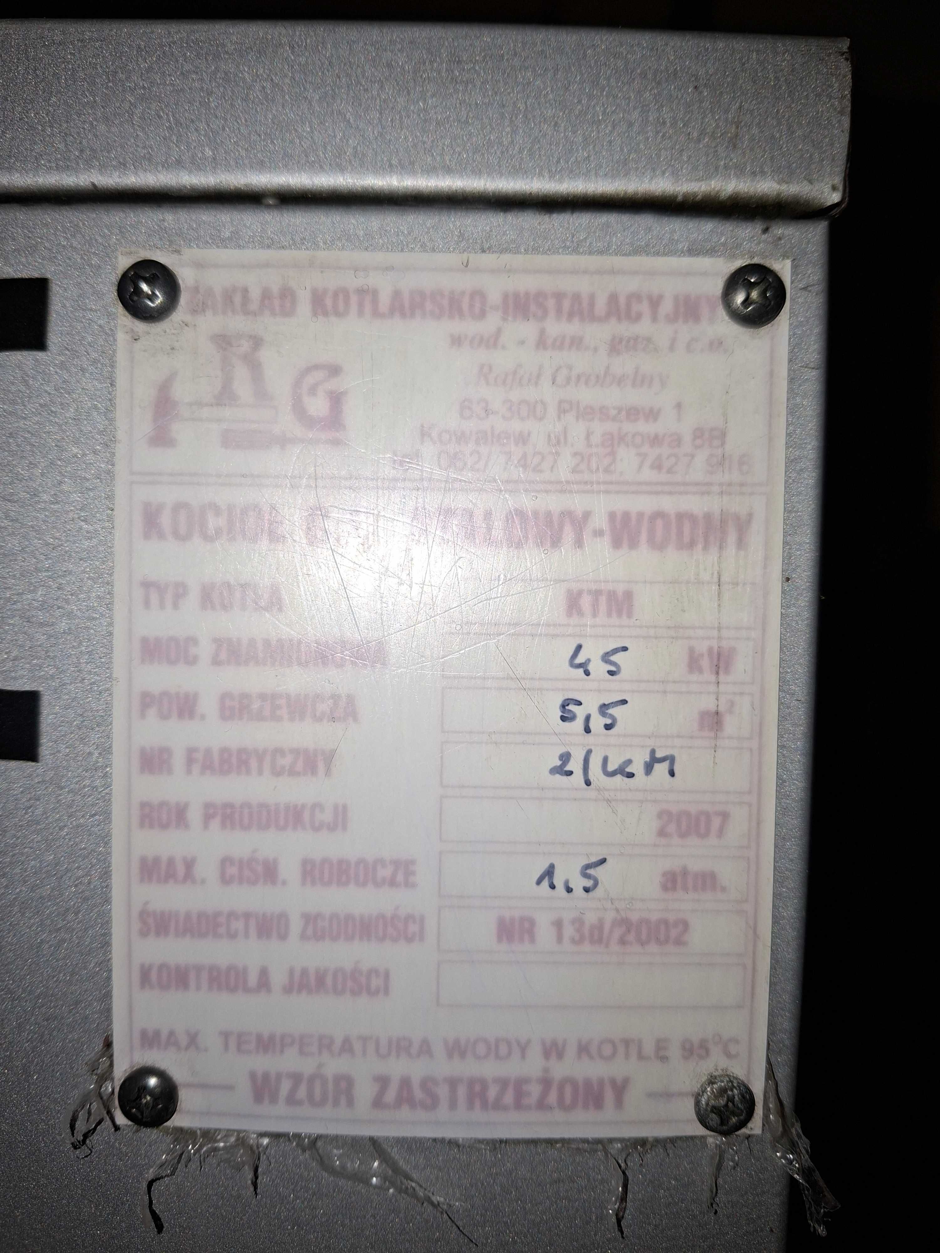 Piec kocioł c.o. KTM 45 kW