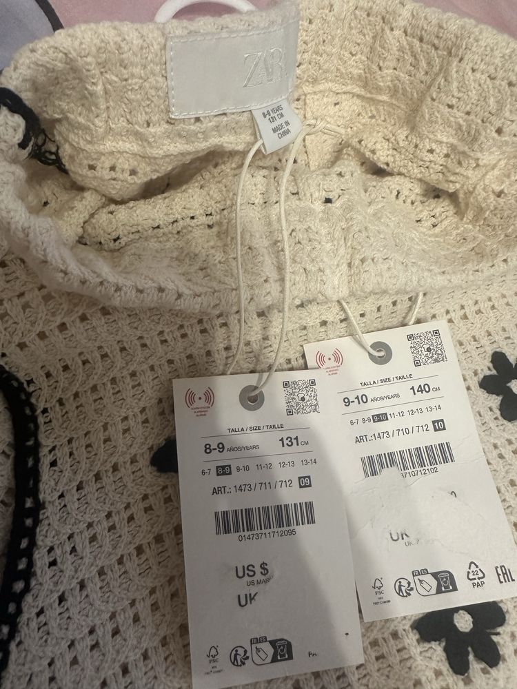 Літній костюм zara. Вʼязаний комплект ZARA. 9 років