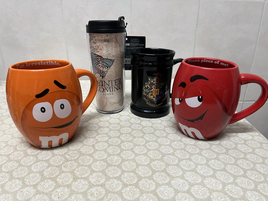 Canecas Harry Potter, M&M’s e copo Guerra dos Tronos oficiais