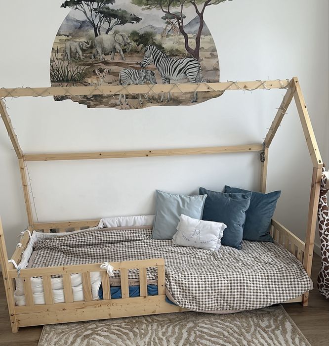 Cama criança 0,90x1,90cms + colchão espuma Aloe Vera