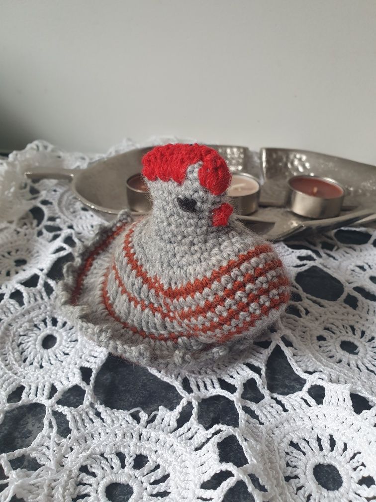 Kurka na szydełku szydełkowa kura
