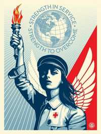 Shepard Fairey- Angel of Hope and Strenght