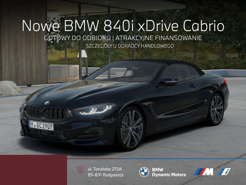 BMW Seria 8 840i xDrive Cabrio 333 KM - Kamera 360 - Ostatnie Sztuki w Polsce!
