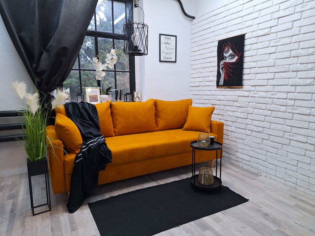 Sofa Tokio, sprężyny, welur