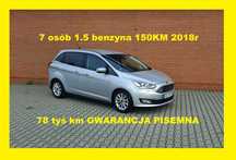 Ford Grand C-Max 78 tyś km 1.5 benz 150KM 7osób 2018r GWARANCJA Pisemn