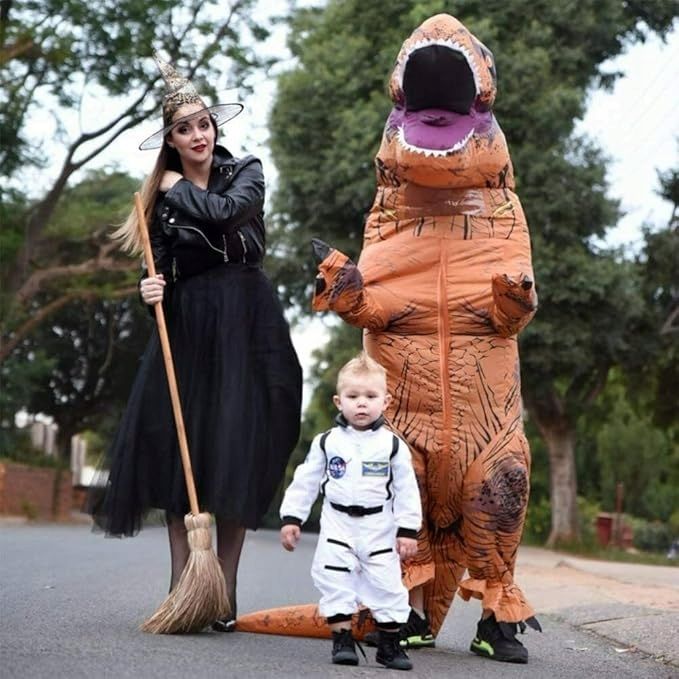 Jashke Przebranie Dmuchany Strój Dinozaur T-Rex Kostium Halloween