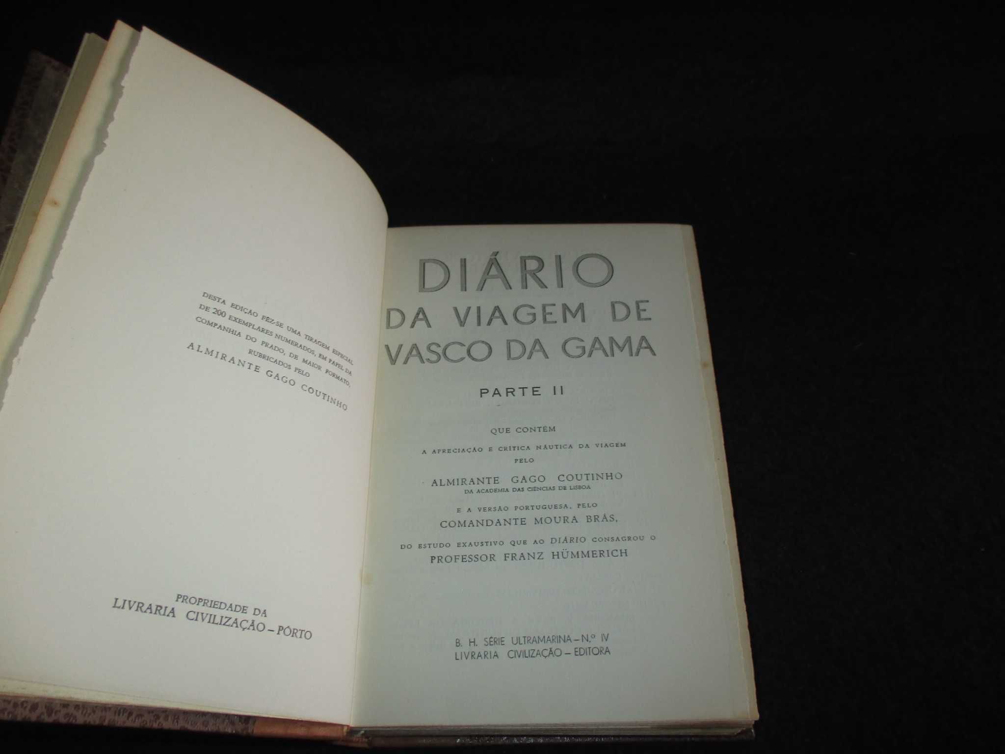 Livros Diário da Viagem de Vasco da Gama Encadernação de Luxo