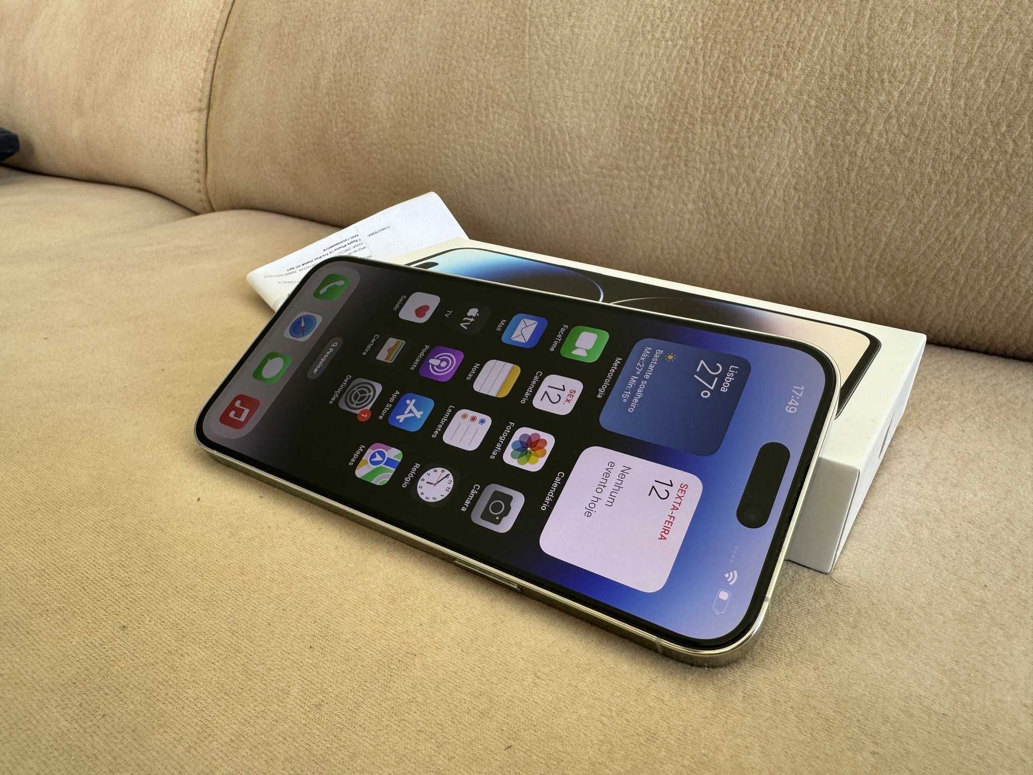 Vendo troco iPhone 14 Pro 128Gb Branco C/Fatura e Garantia Apple