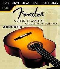 Комплект струн для  классической гитара FENDER 100 CLASSICAL CLEAR NYL