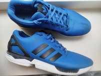 Кросівки чоловічі текстильні сітка сині Adidas ZX Flux кеди