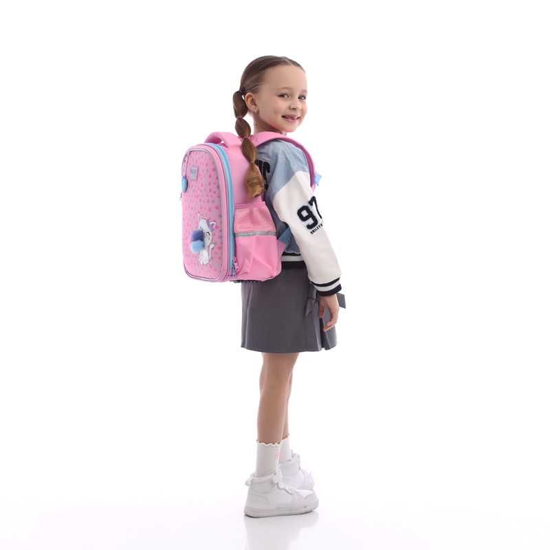 Рюкзак для школи напівкаркасний GoPack Fluffy Kitten GO25-165S-2