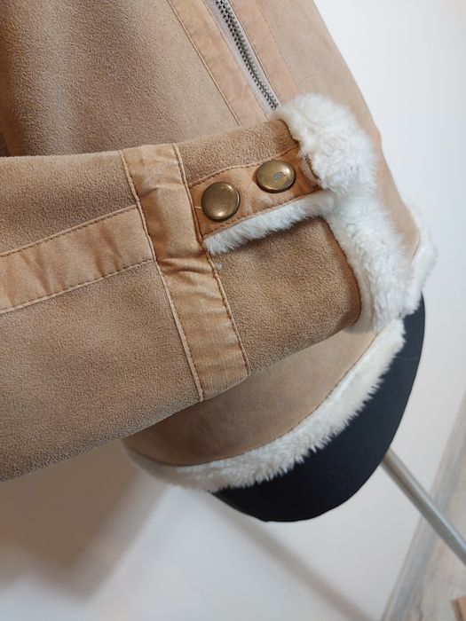 Ciepły kożuch futerko rozmiar S,M kurtka ocieplana